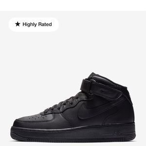 Nike MID Black Air Force 1 mens shoes. Didn’t fit son and missed return window.